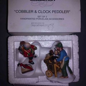 Dickens' Village Cobbler & Clock Peddler - Set of 2